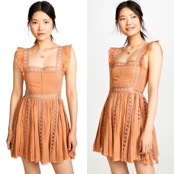 Free People Dresses & Skirts - Free People Verona Dress in Gold/Peach